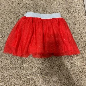Girl red skirt